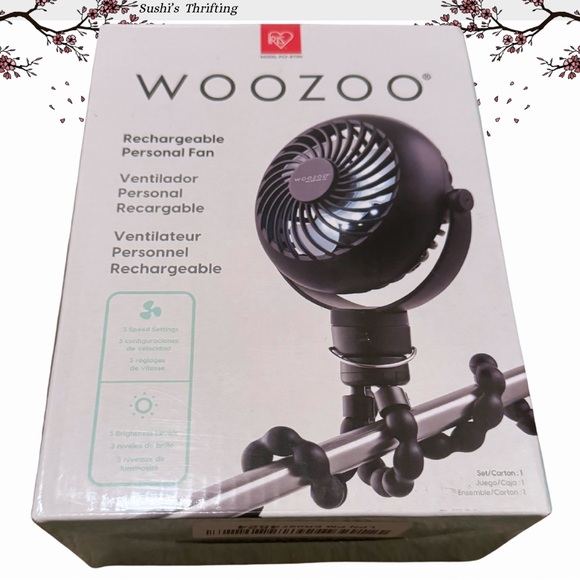 Woozoo Other - Rechargeable Personal Fan — Black